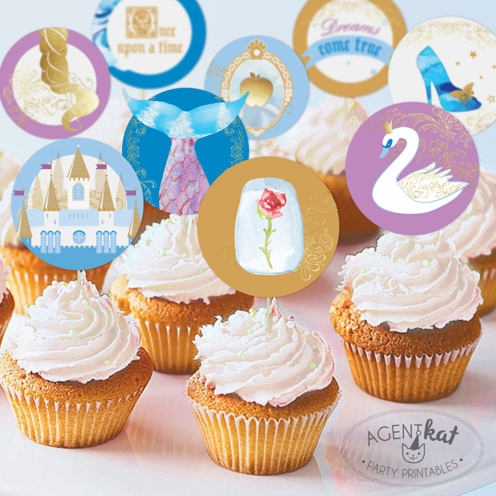 Fairytale Cupcake Toppers by Agent Kat Design